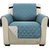H.VERSAILTEX Copridivano Sedia Impermeabile Divano Protector Mobili Coperture su due lati per Cani/Gatti Letto con Divano Slipcovers 190 x 53cm, Pietra Blu