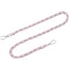QUARKZMAN Tracolla Catena per Borsa, 60cm Tracolla Piatta in Pelle con Catena in Ferro per Borse con Fibbie per Tracolla di Ricambio Borsa Donna (Tracolla Rosa + Catena Argento)