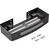 TRIGENIQ Mensola Doccia con Foratura XXL in Acciaio Inox - Porta Sapone per Doccia con Drenaggio Rapido - Stabile su Ogni Parete (Nero)