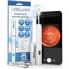 Udivita Otoscopio Pulizia Orecchie Rimozione Cerume con Telecamera 1920p WiFi 3,6mm - UdiGuard Compatibile con Android iPhone iPad Bianco - Pulitore Orecchie Digitale 6 Luci LED per Adulti Bambini Animali