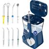 Boston Tech Aquapik® 100 idropulsore dentale Professionale | Elimina la Placca + Raccomandato dai dentisti + Cura i tuoi Impianti e Ortodonzia | 8 Ugelli + 10 Livelli di Pressione + Capacità 600 ml (Blu)