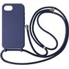 Ququcheng Cover Compatible con iPhone 16e(6.1),Cellulare Girocollo Custodia con Cordino TPU corda Silicone Case Bumper per iPhone 16e(6.1) Custodia-Blu