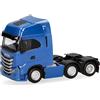 Herpa camion modello Iveco S-Way motrice a 3 assi (6x2), blu traffico, miniatura in scala 1:87, da collezione, Made in Germany, plastica