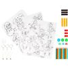 INNSPIRO 33 accessori e 3 fogli A4 'Kit di plastica magica tema 3 in 1 pre disegni'. Ballerine e più Artigianato bambini