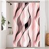 Uiiooazy Tenda Doccia Antimuffa, Tenda da Doccia 120x180cm Rosa Righe Sfumata Viola Banda Gradiente Tende da Bagno Tessuto Lavabile Impermeabile Poliestere Tende per Vasca da Bagno con 8 Anelli