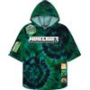 MINECRAFT Asciugamani Bagno con Cappuccio Asciugamano Doccia Ragazzi Creeper Accappatoio Poncho Bambino Telo Mare Bambini Idee Regalo (Multi Tie Dye, 10-13 Anni)