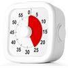 HOTUT Timer Visivo per Bambini, Timer Visivo Bambini da 60 Minuti, Desktop Strumento di Gestione del Tempo,Conto alla Visivo per Cucina, Sala da Pranzo, Riunioni (Bianco)