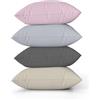 ggaimwf Tinta unita Copricuscino in Effetto Lino per divano Colore chiaro Cuscino per letto Stile moderno Colore Morandi Fatto a mano Piazza Federe per cuscini 40x40 cm Set da 4