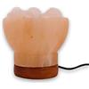 LAMARE Lampada da sale dell'Himalaya USB - Braciere- Lampada da scrivania con base in legno e LED multicolore