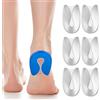 JHTSOLE Tallone a Forma di U GEL Soft Sports Ammortizzante Solette Mezza Misura Tallone Antiscivolo Autoadesivo Cuscinetti Del Tallone 3 Paia