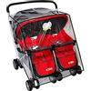 iNelihoo Parapioggia universale per passeggino Twins Side by Side in PVC trasparente impermeabile antipolvere antivento doppio carrozzina grande copertura antipioggia per la maggior parte dei passeggini