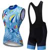 Mydawan Completo Ciclismo Donna Estivo Abbigliamento Bici MTB Maglia Ciclista Senza Maniche,Maglietta Bicicletta Gilet e Salopette Pantaloncini con 9D Gel Imbottiti,Tuta da Ciclo Asciugatura Rapida|11,4XL