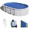 Gre Haiti Ovale 610x375x132cm - Piscina fuori terra - Traverse interrate