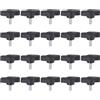 QUARKZMAN 20 Pezzi Manopole Aletta T Viti Testa Zigrinata M4 x 10mm Filettatura Maschio Standard Manopole T Plastica Maniglie Manopole Serraggio Mano Vite Testa Zigrinata, Nero
