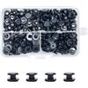 CANGCANG 100 set viti per cinture,M5*4mm viti per cinture in cuoio, di viti Chicago,Rivetti a Vite,rivetti filettati,per cintura in pelle fai da te Craft cintura decorazione rilegatura(Nero)
