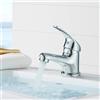 TVTIUO Miscelatore monocomando per lavabo, per acqua calda e fredda per lavabo, ottone cromato