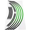 4R Quattroerre.it Wheel Rim Stripes per Cerchi Moto, Kit Componibile, Verde Kawa