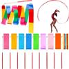 HaploS Nastro Ginnastica Ritmica, Nastri da Ballo, 10 Pezzi Nastri di Ballo 2M Bacchette per Bambini per Balli Artistici Danza Baton Twirling, per Ginnastica Ritmica Sportiva, Circo, Competizioni