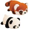 Eoixuqba Peluche Panda, Peluche Panda rosso reversibile | Panda ripieno Fidget | Giocattolo panda cartone animato, morbido peluche panda rosso reversibile, simpatico animale di, doppia faccia,