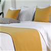 QRGMKL Nord Europa Letto Runners e Cuscini Coordinati Moderno Corridore Semplice Letto per Piede del Letto Morbido Sciarpa Letto Protector per Camera da Letto Hotel-Yellow||240X48cm for 1.8m Bed