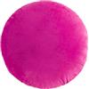 YT-KOKE Federa per cuscino rotonda tinta unita per decorazione della casa, morbida e calda federa (rosa rosso)