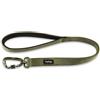 Hyhug Guinzaglio corto resistente da 61 cm con impugnatura comoda e guinzaglio leggero in alluminio aeronautico, per cani di taglia media. (Verde Militare, L Lunghezza 61cm)