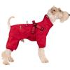 BT Bear Pettorina per cani impermeabile, regolabile a 4 gambe, giacca antipioggia per cani con imbracatura riflettente tuta impermeabile impermeabile per cani di piccola taglia, rosso S