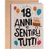 Greeting Cards for Everyone Biglietto Auguri 18 Anni Ragazza, Ragazzo - 18 Anni Regali per Compleanno - Biglietti Tanti Auguri Uomo, Donna - Divertente Idee Regalo Lei, Lui, Figlio, Figlia - EU 66