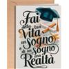 Greeting Cards for Everyone Biglietto Laurea - Biglietto Auguri Laurea Uomo o Donna Originali - Bigliettini Auguri Diploma Maturità - Regali per la Laurea Donna - Biglietto Congratulazioni Esame Di - Greeting Fai Tua Vita EU 74