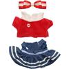 BOXOB Vestiti Bambole Rosso Blu, Completi Giocattolo per Bambole da 15cm Sedute e da 17cm in Piedi Elegante Vestitino Vestiti Giocattolo Accessori per Esposizione di Decorazioni