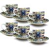 ARCA, Set di 6 Tazze con Piatto da 11 cm, Realizzate in Porcellana, Semplici e Pratiche, Lavabili in Lavastoviglie, Collezione Vietri, 6x5 cm