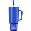CCN Borraccia con Cannuccia, tazza termica da 1,2 l, mantiene il calore per 10 ore e si raffredda per 34 ore, thermos senza BPA, bicchiere in acciaio inox con cannuccia, impermeabile al 100%, Blu