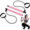 Generico Kit barra per pilates, set di bastoncini per pilates per esercizi di yoga super portatile con fascia per il piede, fascia elastica per pilates, rifinitore per il corpo, ideale per allenamento totale