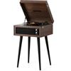 Retrospiler Giradischi a 3 Velocità, Gira dischi Bluetooth con Altoparlanti Integrati e Gambe staccabili, Riproduzione USB e Registratore USB in Vinile (Espresso)