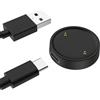 MoKo Caricatore Magnetico Compatibile con Amazfit Active 2/Bip 6, Caricabatterie Portatile con Cavo di Ricarica USB Separato da 1 m, Nero
