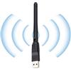 Mbiyhgta Ricevitore di segnale WiFi - Antenna WiFi PC - Scheda di rete wireless con chip Mt7601 Antenna grande 2dB Trasmettitore ricevitore di segnale WiFi esterno