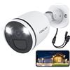 FOSCAM S41 Telecamera Ip Wifi Dual Bullet con faro LED integrato 4 Megapixel Wifi Dual 2.4/5Ghz HD 2K visione notturna, rilevamento movimento e allarme