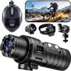Zeerkeer Action Cam Grandangolo 120° HD 1080P Telecamera Video Camera per Moto Bici Telecamera con Cycle Recording, Restistente a Pioggia, Supporto per Manubrio e Cavo USB, Micro Camera pro Batteria Grande