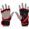 Spire Fitness Guanti da allenamento aperti per crossfit, bodybuilding, callisthenics, powerlifting, impugnatura in neoprene per palestra (S, rosso/nero)