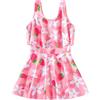Generisch Costume intero da bagno da bambina, 2 pezzi, costume da bagno estivo, spiaggia, 164, Colore: rosa., 7-8 Anni