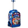 Mitama Trolley Run Scuola Tiger Wild,Doppio Scomparto, Blu, Scuola Elementare e Tempo Libero, Bambino Ragazzo