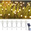 JIMACRO Luci decorative da giardino a energia solare, 6 pezzi, 8 LED, lucciola, luce solare per esterni, impermeabile, con 8 modalità di illuminazione per sentiero, cortile, patio walkway