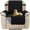 H.VERSAILTEX Copridivano poltrona Impermeabile Divano Protector Mobili Coperture su due lati per Cani/Gatti Letto con Divano Slipcovers 201 x 55cm, nero