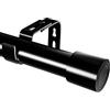 Rod&Trikin Bastone Tenda Bianco Asta Per Tende Bastone Tenda 3 Metri Bastoni Per Tende Moderni Bastone Per Tenda Da Interno Asta Tende Con Terminali Rotondi e Staffa Per Camera Da Letto Soggiorno Nero 62-229CM