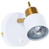 ARTE LAMP Lampada da Parete LED da Interno per 1 Lampadina, Applique da Interno, Lampada da Parete per Corridoio, Soggiorno, Camera da Letto, Cucina, Corridoio, Portalampada in Metallo - Bianco/Oro