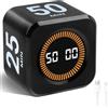 Kitchen Timers, Timer Da Cucina Con Allarme Forte, Non Richiede Batterie, 100% Meccanico - Retro Magnetico, Squisito Corpo in Acciaio Inossidabile - Promemoria Conto Alla Rovescia - Argento