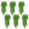 Huryfox Piante rampicanti artificiali Vite di felce - 6P Decorazione pianta finta cadente con foglie d'edera per interni ed esterni, finta vegetazione verde per soggiorno, cucina, balconi, giardini