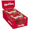 Skittles Fruits, Caramelle Americane Rotonde Colorate a tutti i Gusti della Frutta, 14 confezioni da 38 g ognuna, Per Calendario Avvento 2025 e Cesto Natalizio