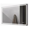 APLIKE BATHROOM LIGHTING Aplike - Specchio da bagno rettangolare con luce LED - Sensore di accensione/spegnimento e anti-appannamento con regolazione dell'intensità - Luce bianca fredda (5700 K) - 140 x 80 cm | Modello MIA