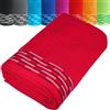 Lashuma Asciugamani sauna cotone Lugano, Telo spugna 80x200 cm, Telo mare Rosso